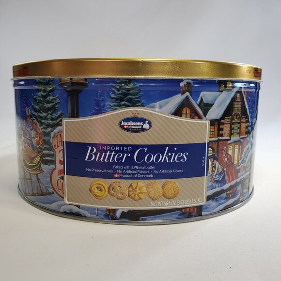 Jacobsen's Danish Bakery Butter Cookies Collectible Tin Empty Product of Denmark - Picture 2 of 12